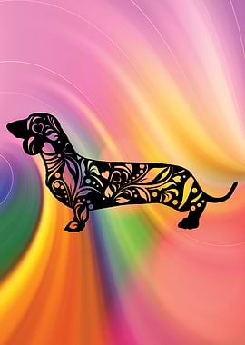 Floral Mandala Dachshund