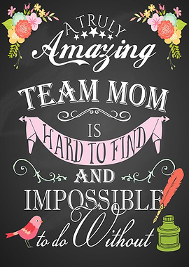 Floral team mom gift