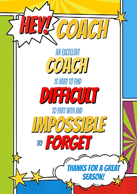 Comic book coach gift