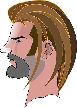 LongHaired Bearded Male