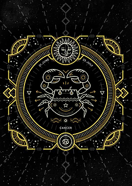 Zodiac vintage Cancer