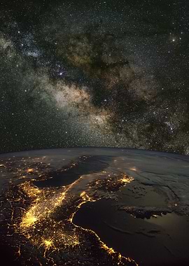 Italy from Space at Night