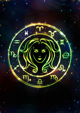Zodiac glowing Virgo