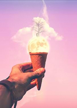 Moon Painting Poster Art