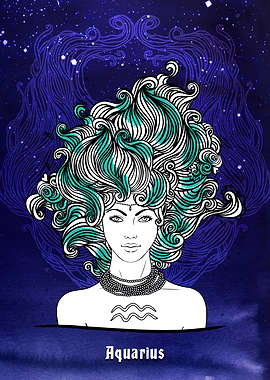 Zodiac female Aquarius