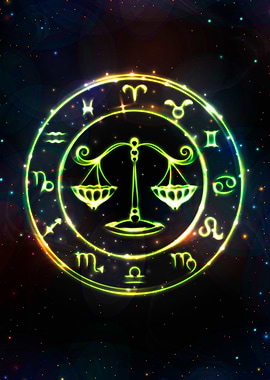 Zodiac glowing Libra