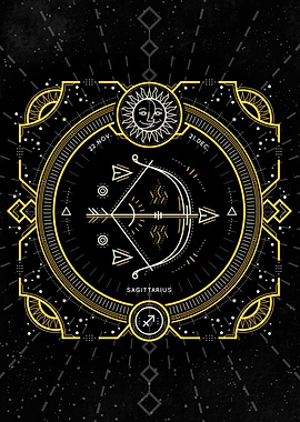 Zodiac vintage Sagittarius