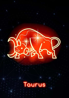 Zodiac red Taurus