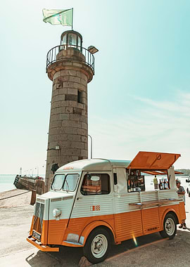 Wine truck in Cancale