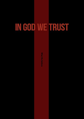 The words TRUST IN GOD wri