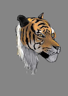 Tiger digital painting