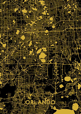 Orlando map gold