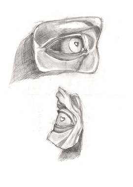 Gypsum eyes drawing