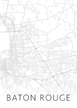 Baton Rouge BW Map