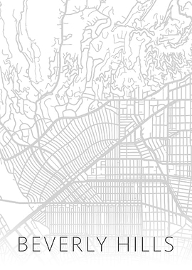Beverly Hills BW Map
