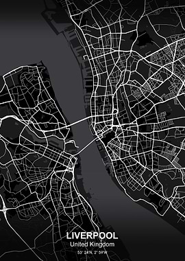 liverpool city map black