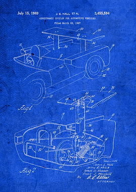 Car Spoiler Vintage Patent