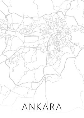 Ankara Turkey Black White