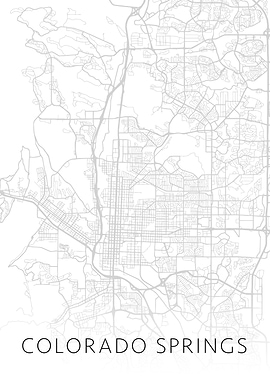 Colorado Springs BW Map