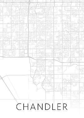 Chandler Arizona BW Map