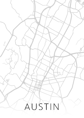 Austin Texas Black White