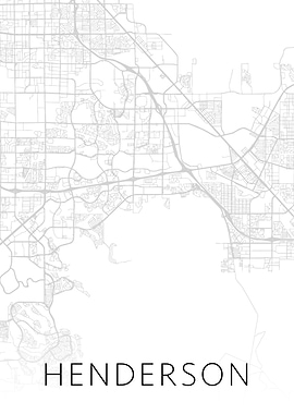 Henderson Nevada BW Map