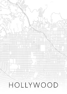 Hollywood California Map