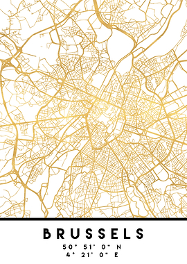 Brussels Map Belgium
