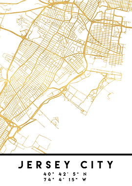 Jersey City Map New Jersey