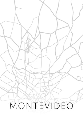 Montevideo Uruguay City BW