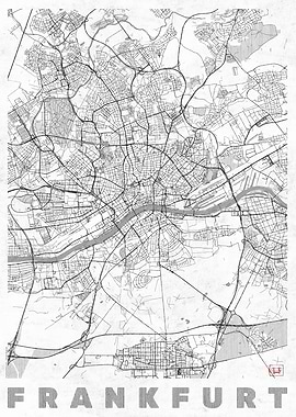 Frankfurt Map Line