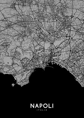 Napoli map BW