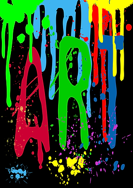 Art In Color On Black