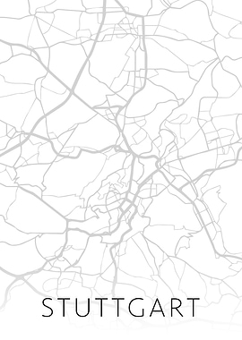 Stuttgart Germany City Map
