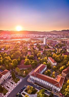 Sunset over Kradjali city