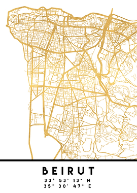 Beirut Map Lebanon