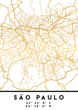 Sao Paulo Map Brazil