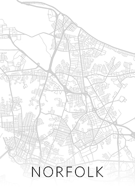 Norfolk Virginia City Map