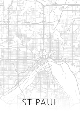 St Paul Minnesota City Map