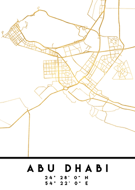 Abu Dhabi Map UAE