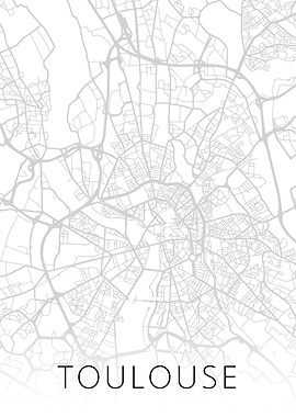 Toulouse France City Map