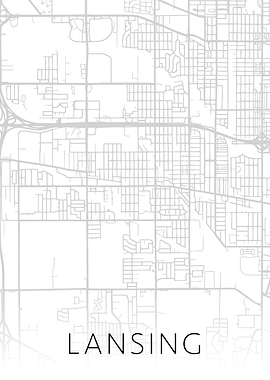 Lansing Michigan City Map