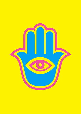 Neon Hamsa Hand