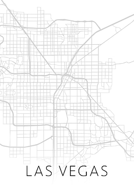 Las Vegas City Map BW