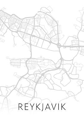 Reykjavik Iceland City Map