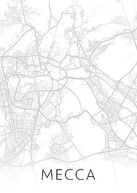 Mecca Saudi Arabia City BW