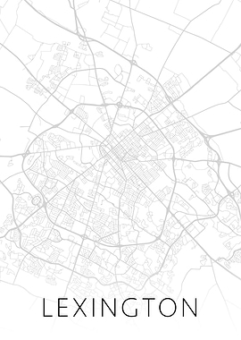 Lexington City Map BW