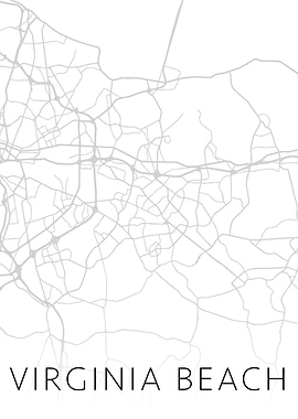Virginia Beach City Map BW