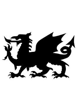 Welsh Dragon Silhouette