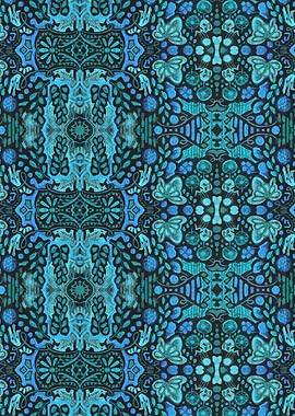 Indian Summer Pattern Blue